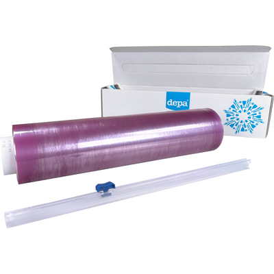 Depa -  Kleeffolie 30cm x 300mtr ongeperforeerd in dispencer doos