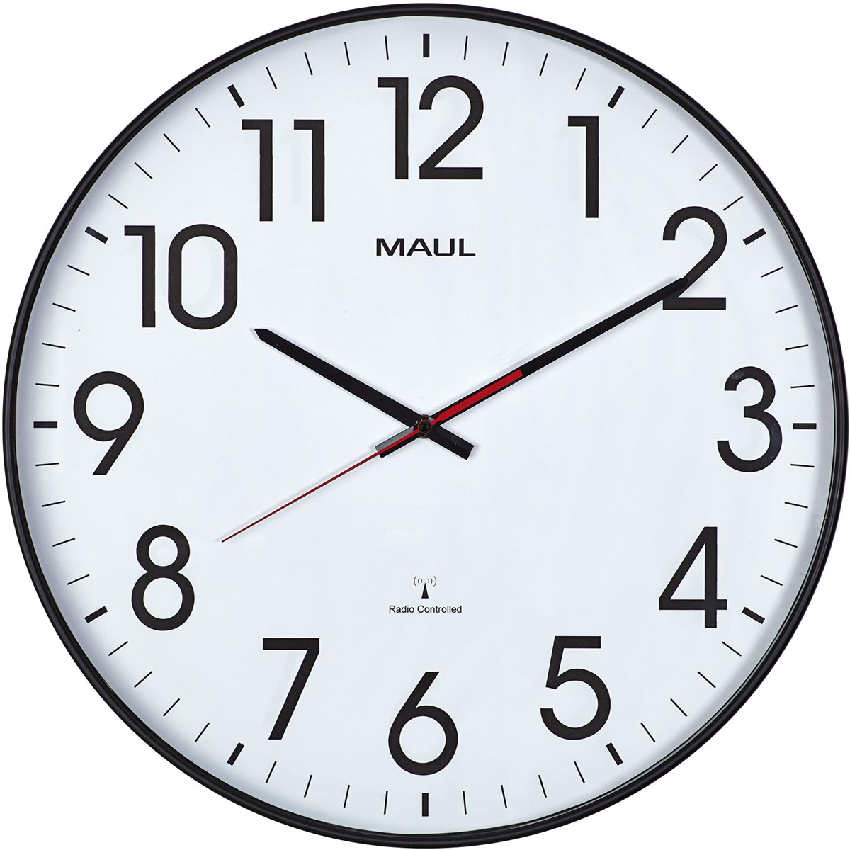 Maul - Horloge murale Climb RC Ø47x5,5cm cadre en plastique noir incl. batterie