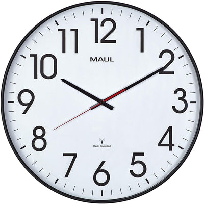 Maul - Horloge murale Climb RC Ø47x5,5cm cadre en plastique noir incl. batterie