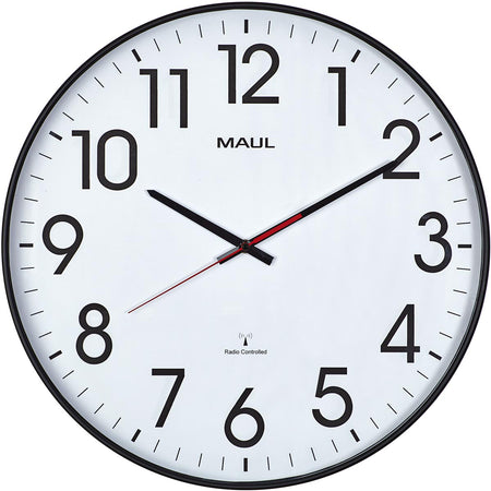 Maul - Horloge murale Climb RC Ø47x5,5cm cadre en plastique noir incl. batterie