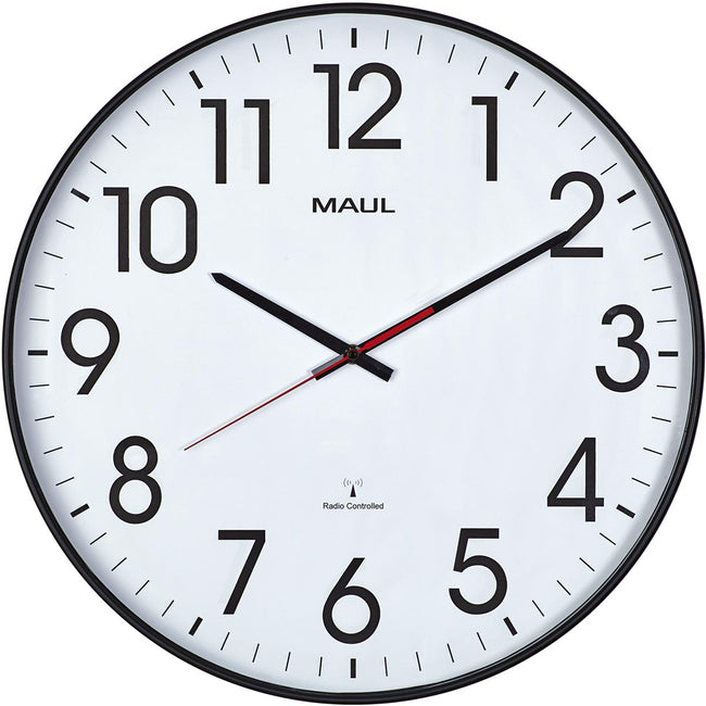 Maul - Horloge murale Climb RC Ø47x5,5cm cadre en plastique noir incl. batterie