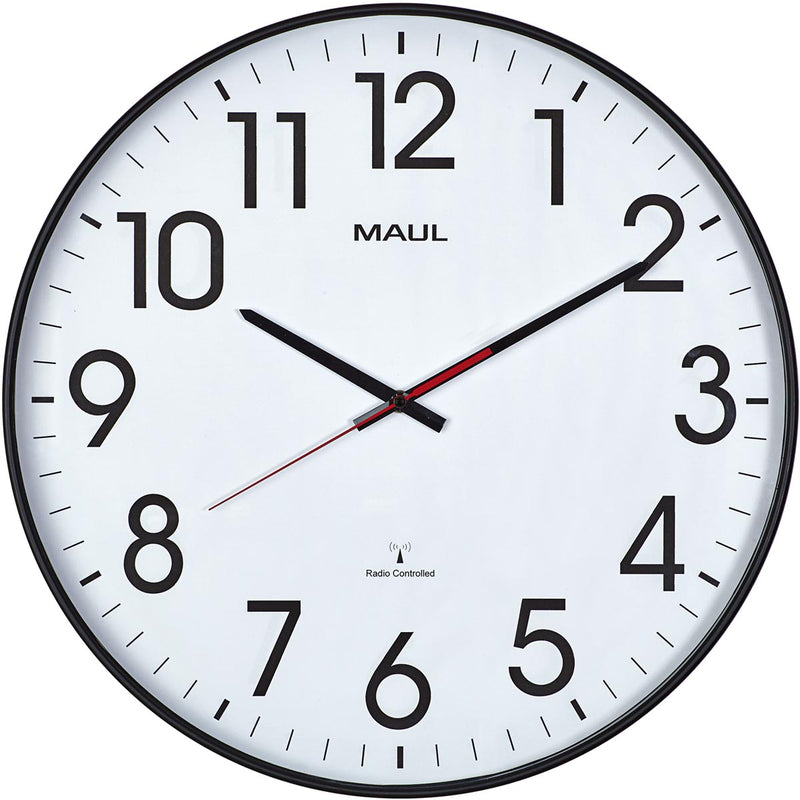 Maul - Horloge murale Climb RC Ø47x5,5cm cadre en plastique noir incl. batterie