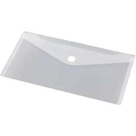 Sans marque - Chemise à documents, avec fermeture velcro, ft DL 225 x 125 mm, transparent, paquet de 10 pièces