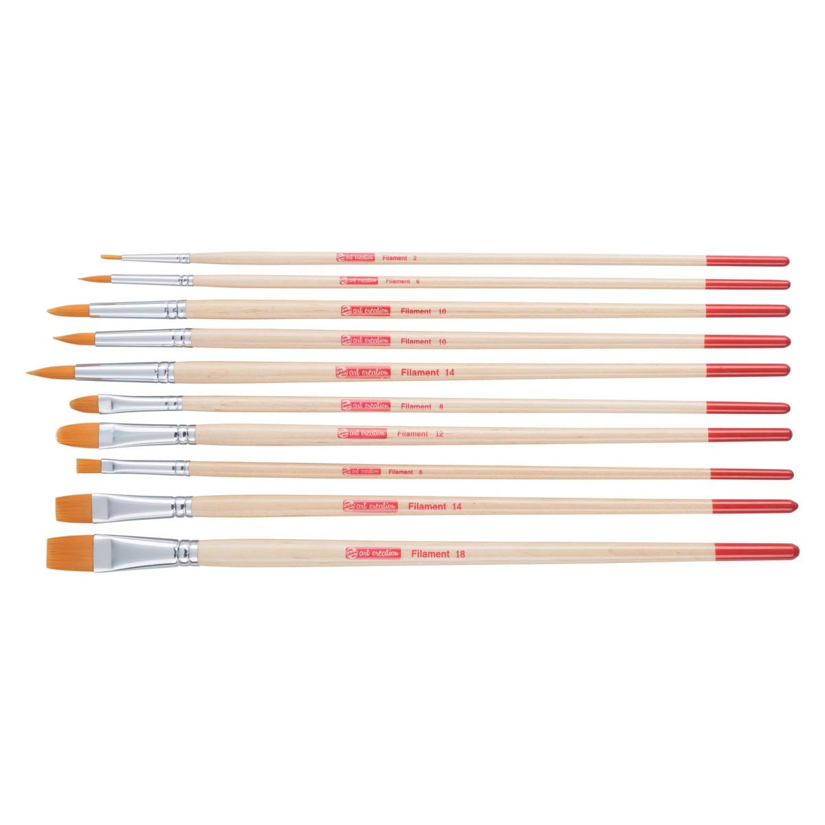 Talens Art Creation - Set de pinceaux Art Creation polyester assorti, set de 10 pinceaux