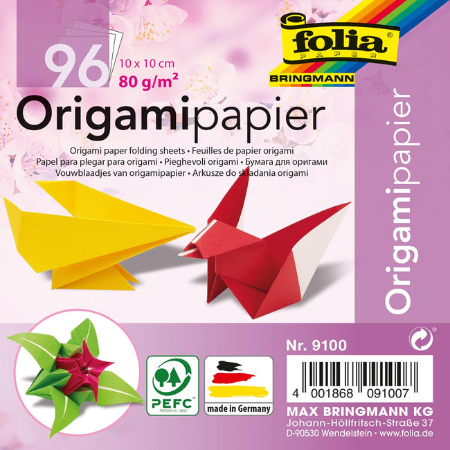 Folia -   vouwpapier, ft 10 x 10 cm, pak van 100 vel