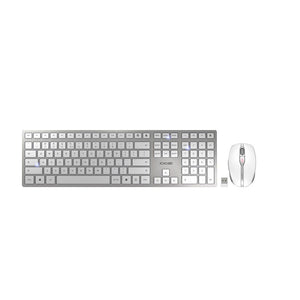 CHERRY -   DW 9100 SLIM toetsenbord Inclusief muis Universeel RF-draadloos + Bluetooth QWERTY Amerikaans Engels Zilver