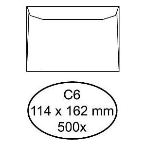 Quantore - Banque enveloppe C6 114x162mm blanc 500 pièces