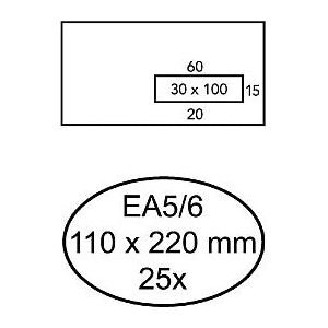 Quantore - Enveloppe 110x220mm Fenêtre 3x10cm Right Self -Kl 25st | 40 pièces