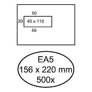 Hermes - Envelop  venster ea5 vl 4x11 80gr 500st wit