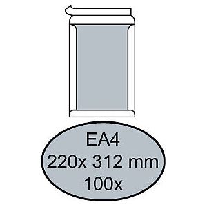 Quantore - Envelop bordrug EA4 220x312mm zelfklevend wit 100 stuks