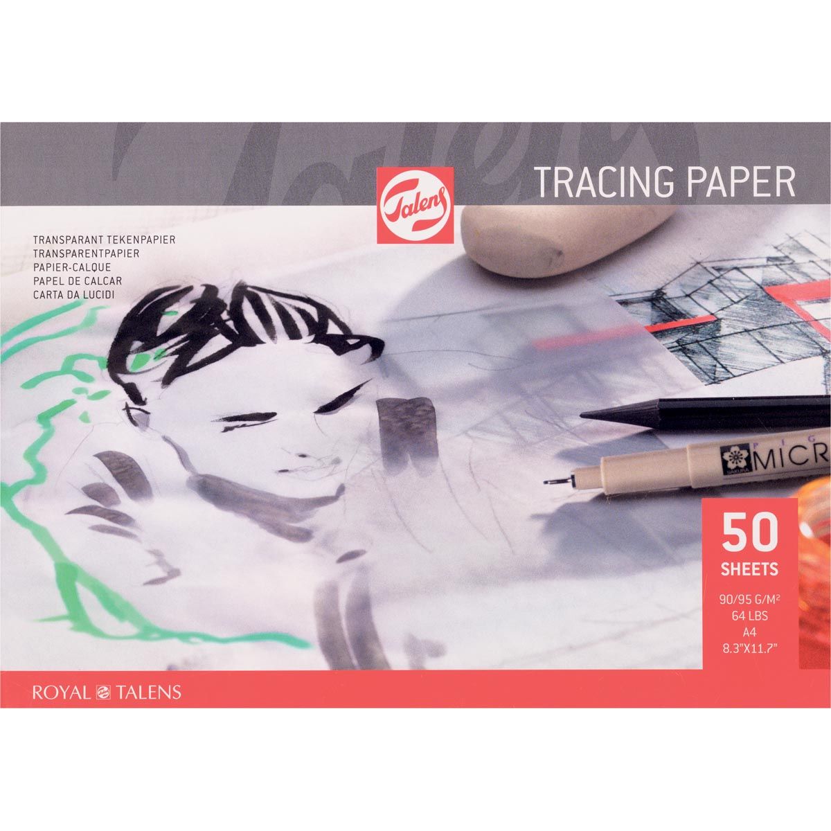 Talens - kalkpapier, 90 g/m², ft A4