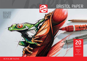 Talens -  Bristol papier, 250 g, ft 21 x 29,7 cm, A4, blok van 20 vel