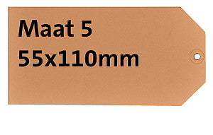 HF2 - Label karton nr5 200gr 55x110mm chamois 1000 stuks