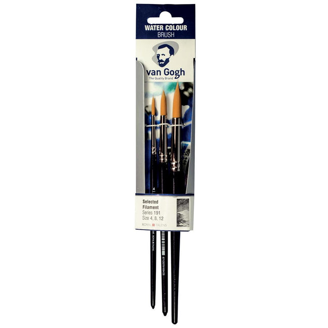 Van Gogh - set de pinceaux aquarelle 191 médium, set de 3 pinceaux