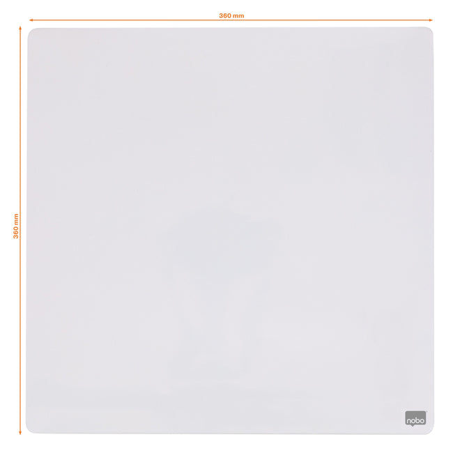 Nobo - Carrelage tableau blanc 36x36cm blanc magnétique | 8 pièces