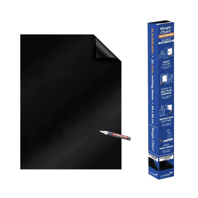 Legamaster - Tableau blanc Magic-Chart 600x800mm noir 25 feuilles