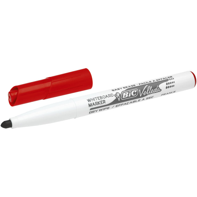 Bic - Marqueur pour tableau blanc Velleda 1741 rond moyen rouge | 12 pièces