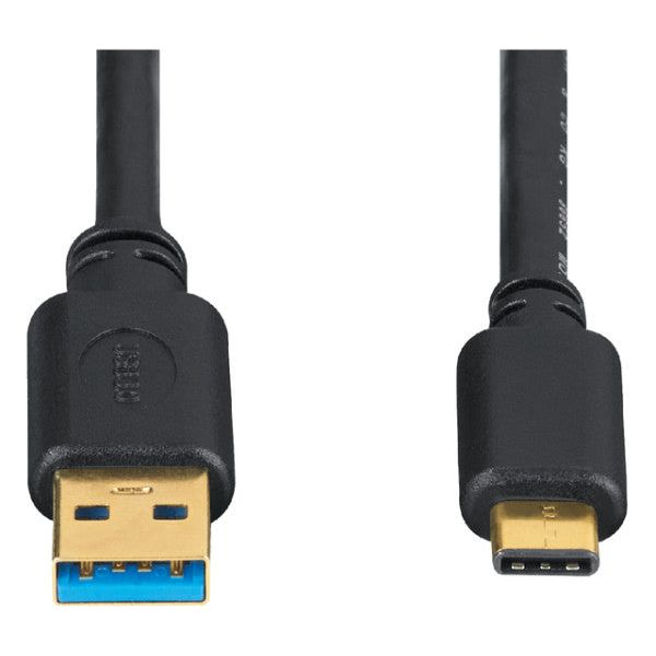 Cable Hama USB C-A 3,1 0,75 mètres noir