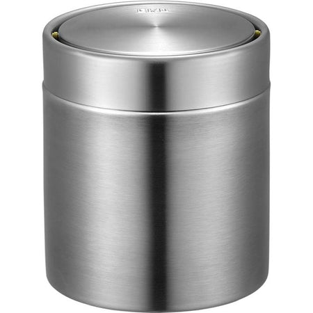 Eko - Poubelle modèle de table Fandy avec couvercle basculant 1,5 litre en acier inoxydable