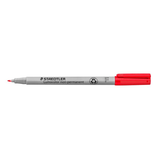 Staedtler - Filz -Tip Pen OHP Lumo F 316 Non Perm Red | 10 Stücke