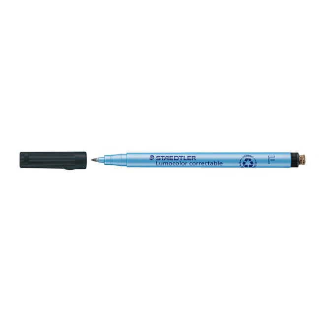 Staedtler - Filzstift Lumocolor 305 non permanent korrigierbar F schwarz | 10 Stück