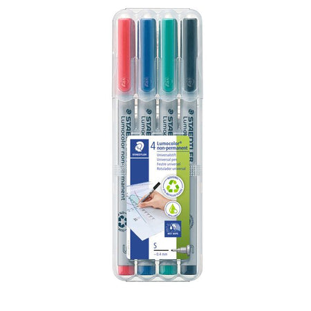 Staedtler - Feutre Lumocolor 311 non permanent S lot de 4 assortis