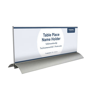 Europel – Tisch-Namensschild-Hülle, 105 x 297 mm, Acryl-Aluminium