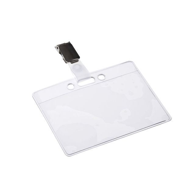 Europel - Badge autocollant avec bande et clip 90x60mm | 24 pièces