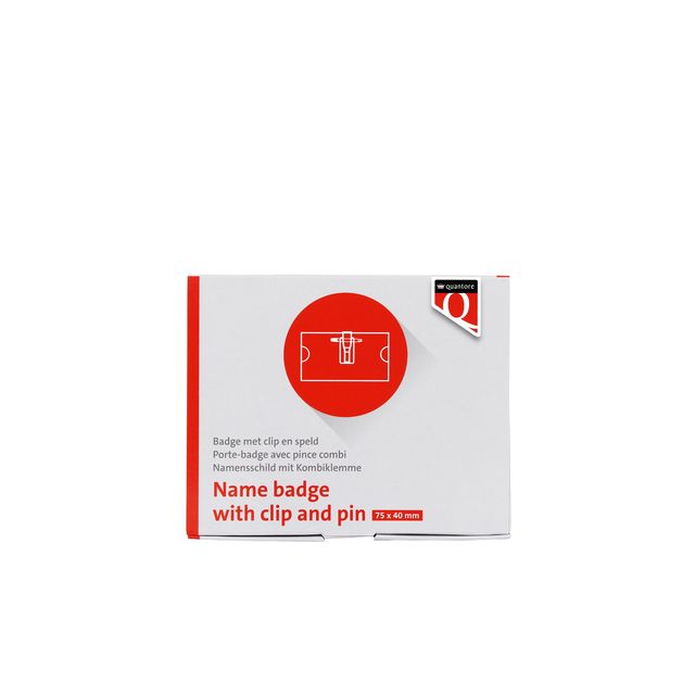 Quantore -  Badge clip+speld 40x75mm | 960 stuks