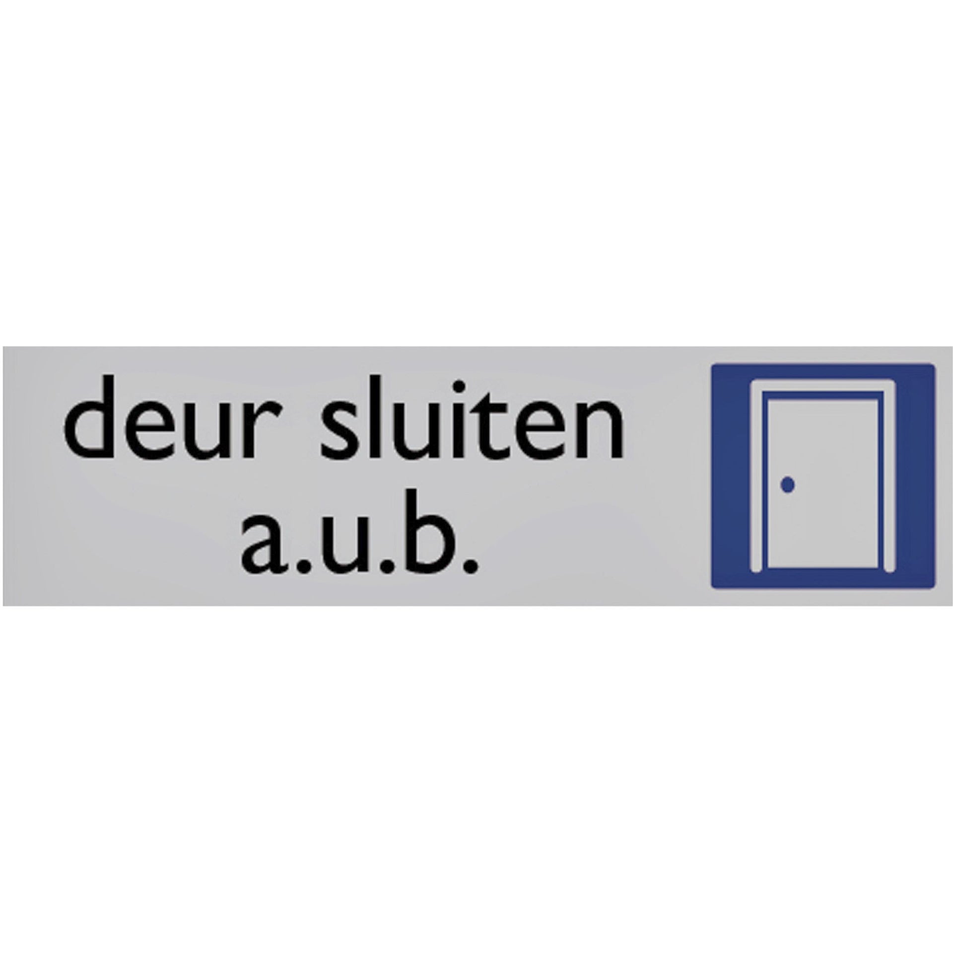 Posta -  Infobord pictogram deur sluiten 165x44mm