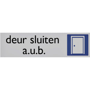 Posta - Informationsschild Türschließsymbol 165x44mm