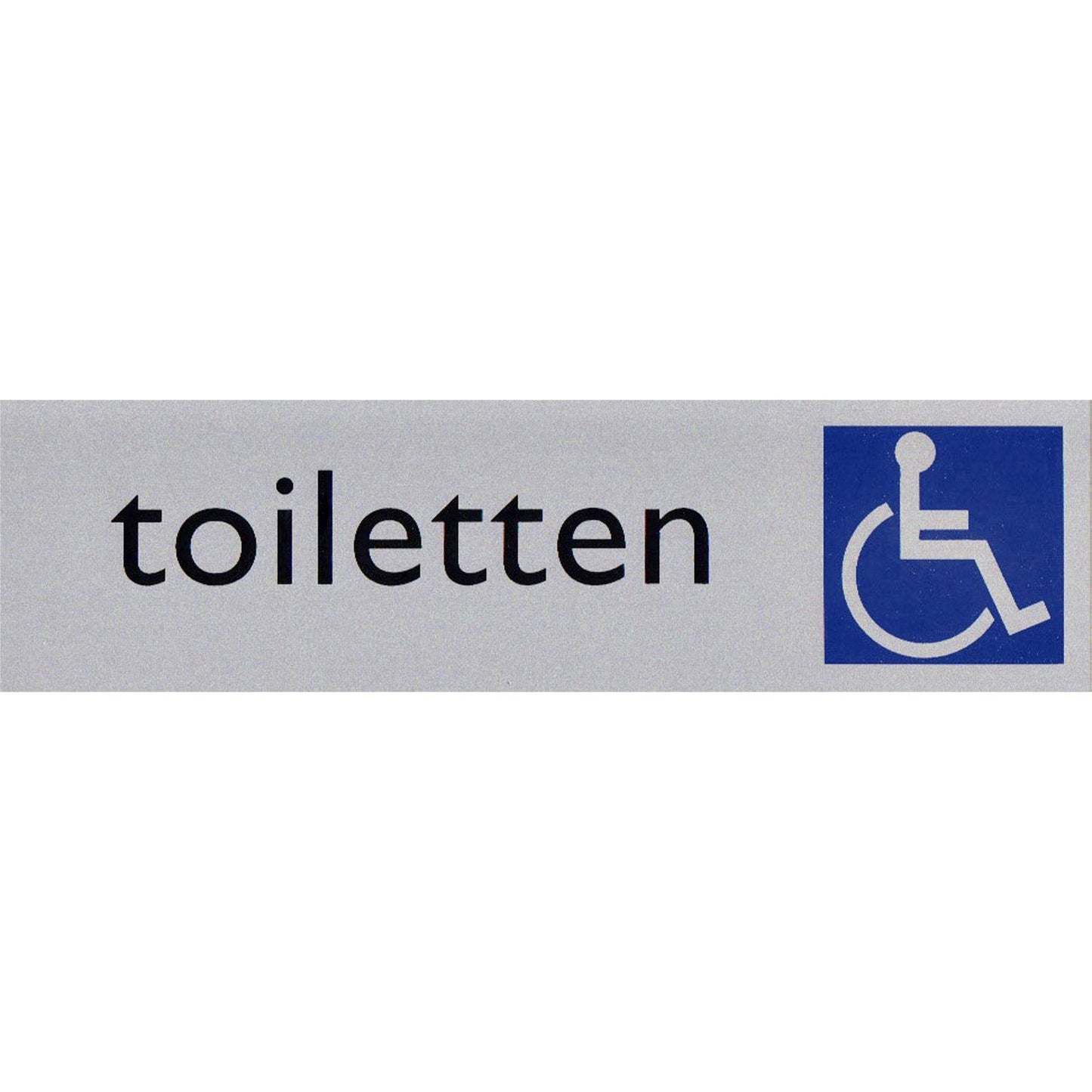 Posta - Informationstafel Piktogramm Toilettenrollstuhl 165x44mm