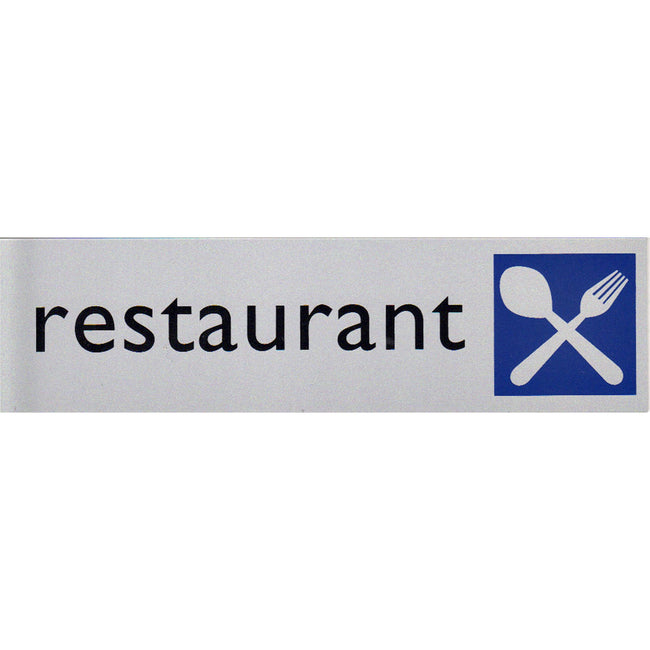 Posta - Informationstafel-Icon-Restaurant 165x44mm