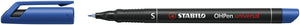 Stabilo - Feutre OHpen 841/41 permanent rond super fin bleu | 10 pièces