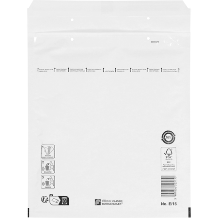 Klika - Enveloppe | enveloppe à bulles | 265x220mm | E | papier + PE | blanc | 100 pièces