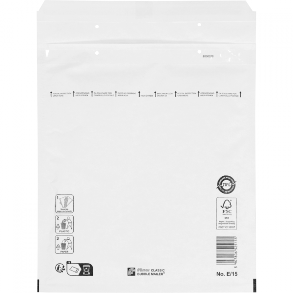 Klika -  Luchtkussenenvelop E/15 265x220mm wit 100 stuks