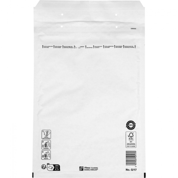 Klika - Enveloppe | enveloppe à bulles | 340x240mm | G | papier + PE | blanc | 100 pièces