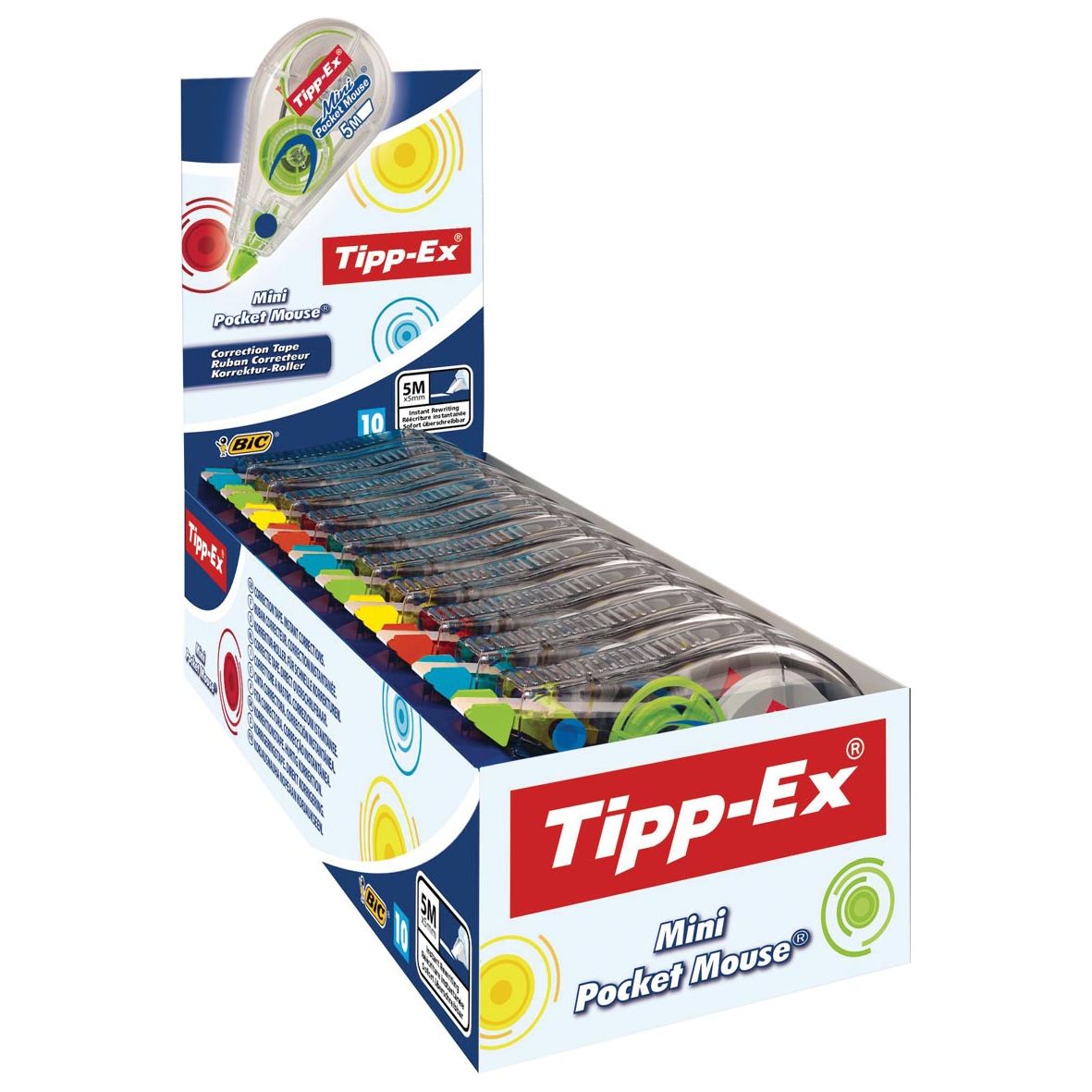 TIPP -EX - Correction Moller Mini Pocket Mouse Fashion Box avec 10 pièces