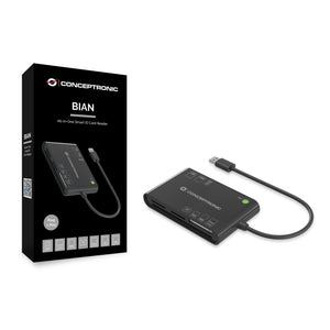 CONCEPTRONIC -   BIAN01B smart card reader Binnen USB 3.2 Gen 1 (3.1 Gen 1) Zwart