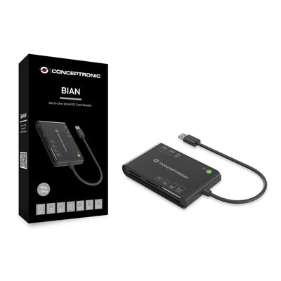 CONCEPTRONIC -   BIAN01B smart card reader Binnen USB 3.2 Gen 1 (3.1 Gen 1) Zwart