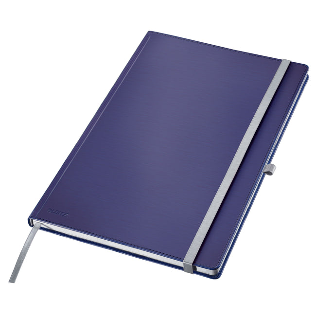 Leitz - Carnet Style, ft A4, couverture rigide, ligné, bleu