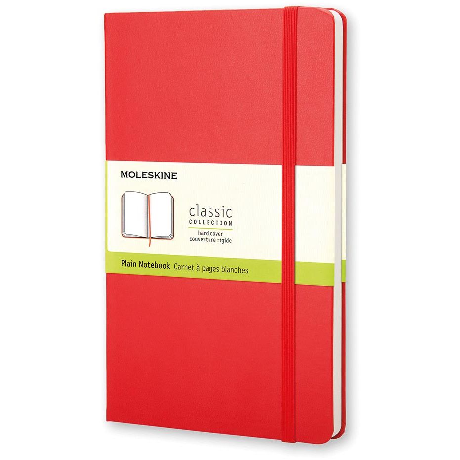 Moleskine - carnet, ft 9 x 14 cm, uni, couverture rigide, 192 pages, rouge