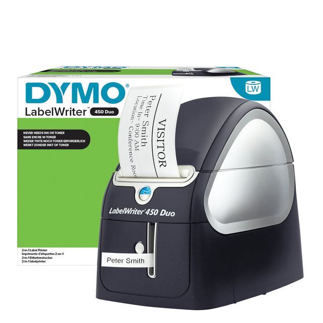 Dymo - Etikettendrucker LabelWriter 450 Duo Desktop schwarz