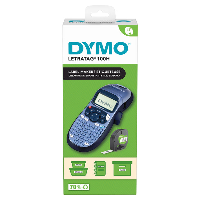 Dymo - Etikettendrucker LetraTag 100H tragbar abc 12mm blau