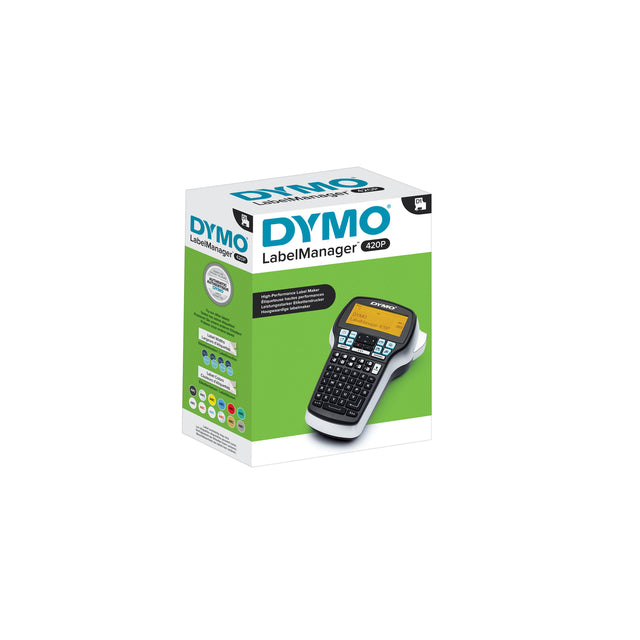 Dymo - Etikettendrucker LabelManager 420P tragbar abc 19mm schwarz