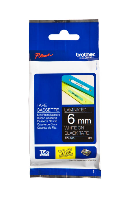 Brother -  TZE315 labelprinter-e Wit op zwart TZe