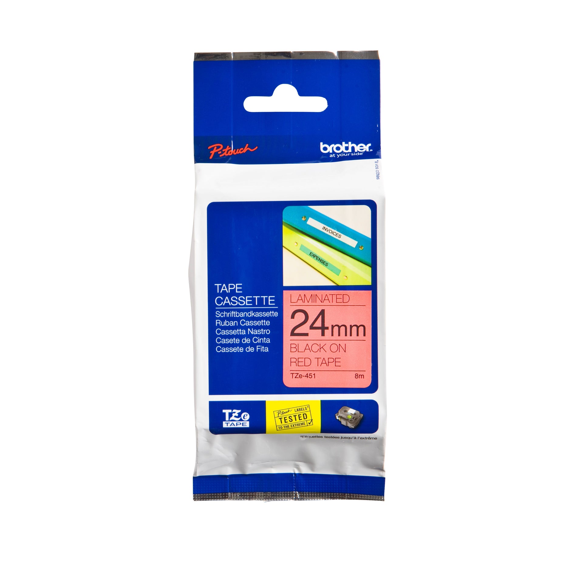 Brother -  Labele  ptouch tze451 24mm rood