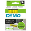 Dymo - Labele LabelManager D1 polyester 12mm noir sur jaune | 5 pièces
