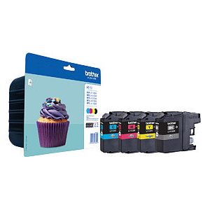 Bruder - Inkcartridge Bruder LC -123Valbp schwarz +3 Farben | 4 Stücke