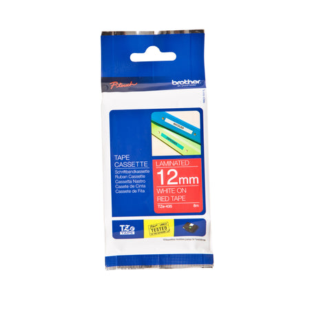 Brother -  TZE-435 labelprinter-e Wit op rood